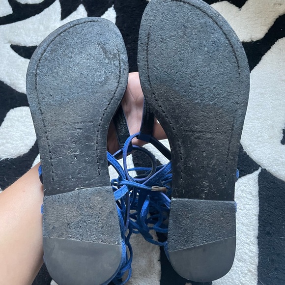 Sigerson Morrison blue suede gladiator sandals - Picture 9 of 11